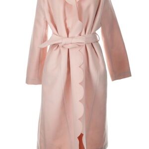 Draper James x Eloquii Pink Scalloped Belted Trench Coat NWT 18/20